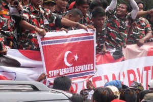 Unjuk rasa penolakan bendera di Jakarta. (Lintas Gayo | Ist)