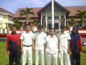 Foto bersama PD-PPI Kab. Aceh Tengah Bersama CAPASNAS (Calon Paskribka Nasional) di Lap. Setdakab Aceh Tengah dalam rangka Pelatihan " (Foto :Muhammad Yosan)