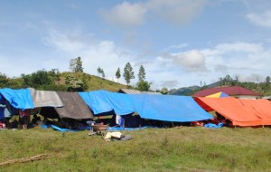 Tenda pengungsi di salah satu kampung di Aceh Tengah 