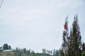 Bendera Aceh, Bulan Bintang berkibar di Gayo, Sabtu (27/7/2013) (Ara)