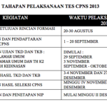 Tahapan Pelaksanaan CPNS 2013 (Foto :Ist)