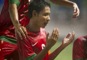 Gambar: Evan Dimas Usai Mencetak gol (Forto:Bola.com)