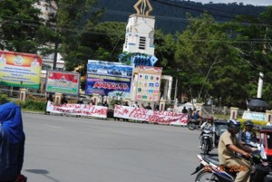 Atelit PORA XII 2014 Aceh Tengah lakukan Aksi Solidaritas 