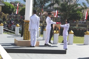 suasana upacara HUR RI ke 69 di Takengen (LG/Iwan Rantow)