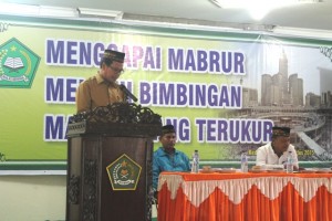 Ridwan Qari beri sambutan penutupan manasik haji 2015