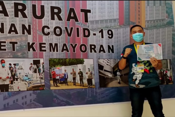 Hamizan Hamd salah satu tim medis Rumah Sakit Darurat Covid-19 di Wisma Atlet Jakarta asal Bener Meriah.