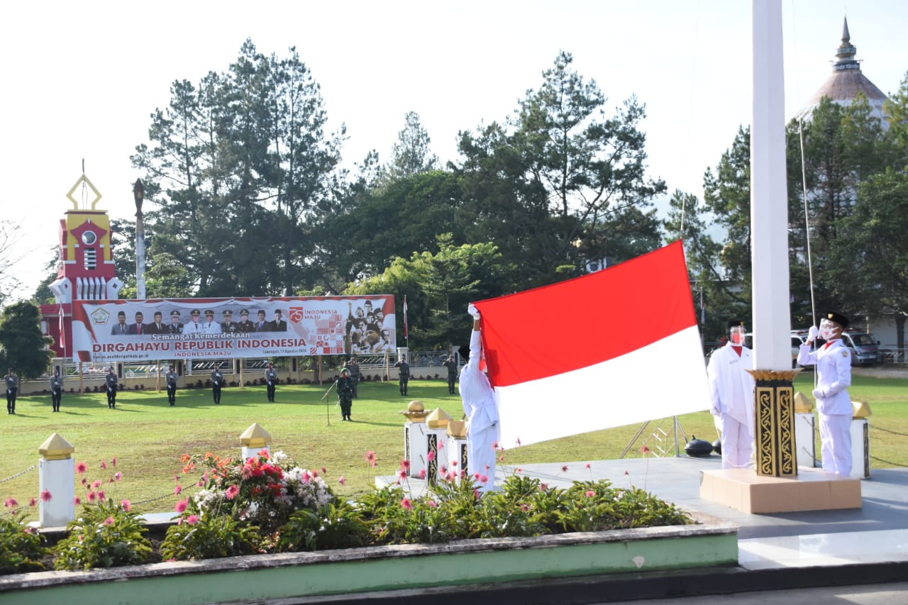 Upacara Pengibaran Bendera Peringatan HUT RI Ke-75 Di Aceh Tengah ...