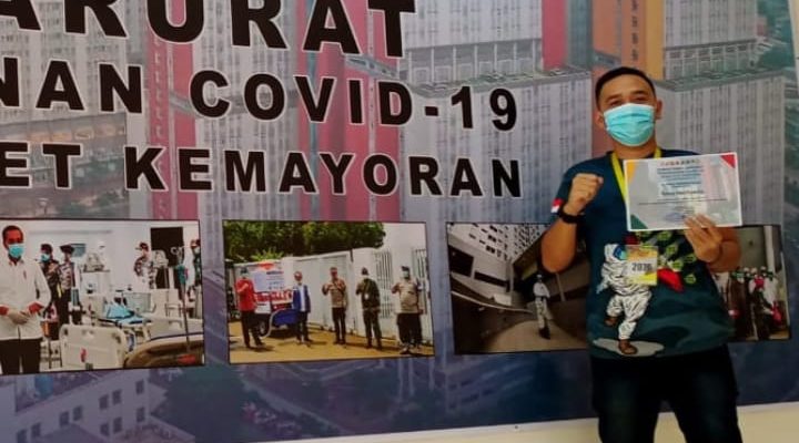 Hamizan Hamd salah satu tim medis Rumah Sakit Darurat Covid-19 di Wisma Atlet Jakarta asal Bener Meriah.