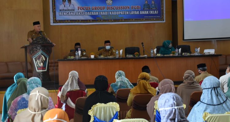 Pemerintah Kabupaten Aceh Tengah menggelar FGD Rencana Aksi Daerah Kabupaten Layak Anak (RAD-KLA) di Gedung Opr. Room Setdakab, Selasa (28/07).