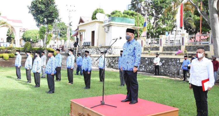 Pemerintah Kabupaten Aceh Tengah menggelar upacara Peringatan Hari Pendidikan Daerah (Hardikda) ke-61 Tahun 2020 di halaman Kantor Bupati setempat, Rabu (02/09).