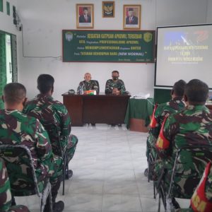 Tim Pengawasan dan Evaluasi (Wasev) Staf Teritorial Korem 011/LW Bidang Puanter, Mayor Inf M. Nur, kunjungi Makodim 0119/BM di Kampung Wonosobo Kecamatan Wih Pesam Kabupaten Bener Meriah. Kamis 05/11/2020.