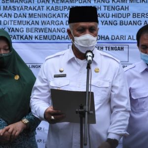 Pemerintah Kabupaten Aceh Tengah menggelar acara Deklarasi Bersama Open Defecation Free (ODF) atau Stop Buang Air Besar Sembarangan (Stop BABS) yang dipusatkan di Gedung Operational Room Setdakab. Aceh Tengah, Rabu (18/11/2020).