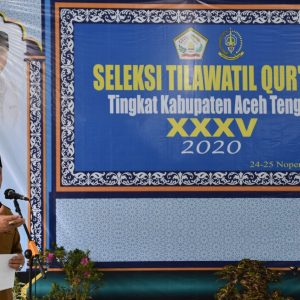 Seleksi Tilawatil Qur’an (STQ) XXXV Tingkat Kabupaten Aceh Tengah Tahun 2020 dibuka secara resmi oleh Bupati Aceh Tengah, Drs. Shabela Abubakar. Pembukaan kegiatan tersebut berlangsung di MAN 2 Takengon, Selasa (24/11/2020).