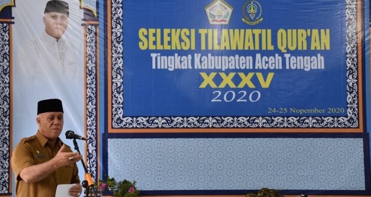 Seleksi Tilawatil Qur’an (STQ) XXXV Tingkat Kabupaten Aceh Tengah Tahun 2020 dibuka secara resmi oleh Bupati Aceh Tengah, Drs. Shabela Abubakar. Pembukaan kegiatan tersebut berlangsung di MAN 2 Takengon, Selasa (24/11/2020).